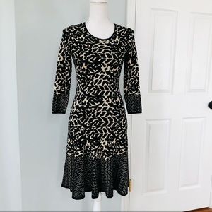 Just Taylor animal print knit dress